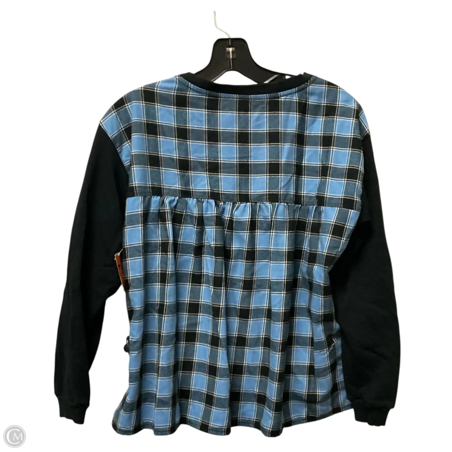 Top Long Sleeve Basic By Pilcro In Black & Blue, Size: Xs