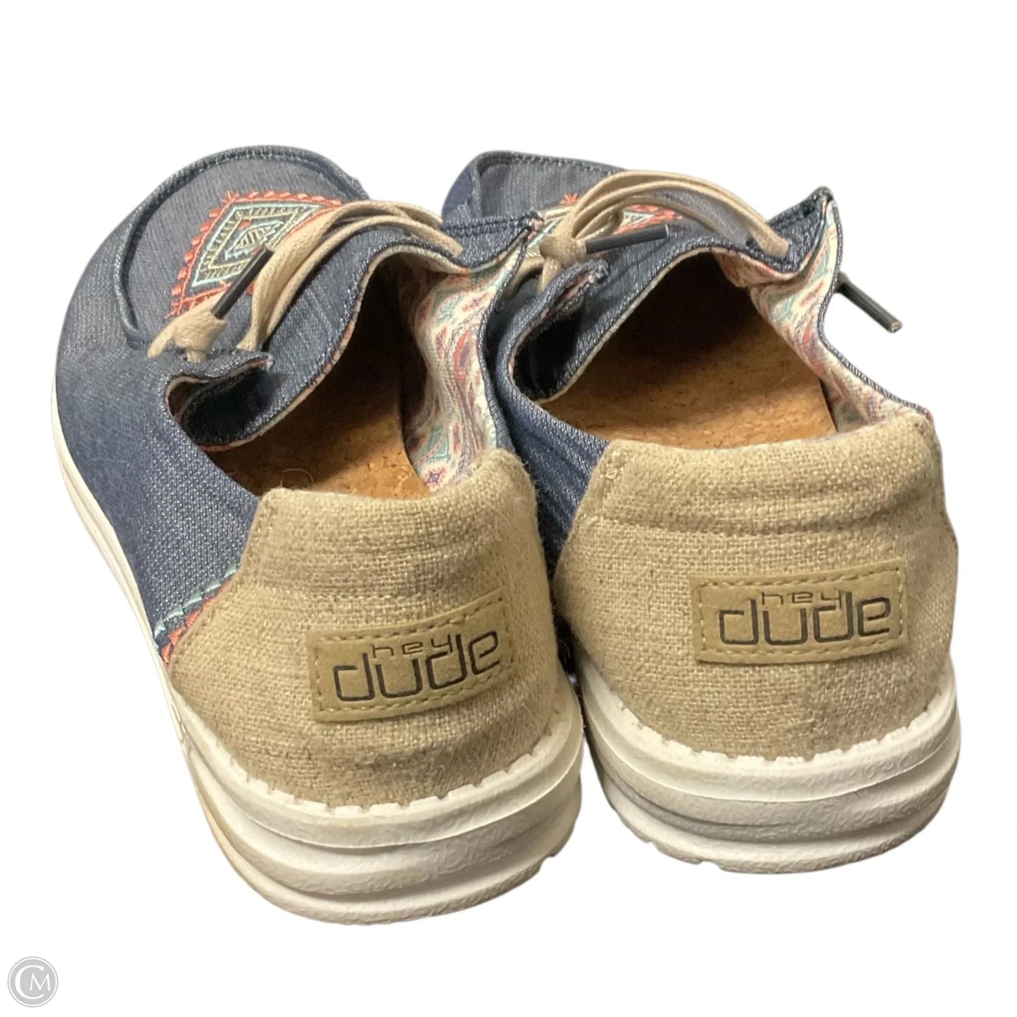 Shoes Flats By Hey Dude In Blue, Size: 9