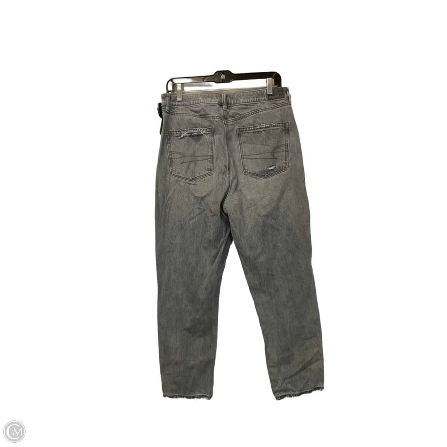 Jeans Straight By American Eagle In Grey Denim, Size: 12