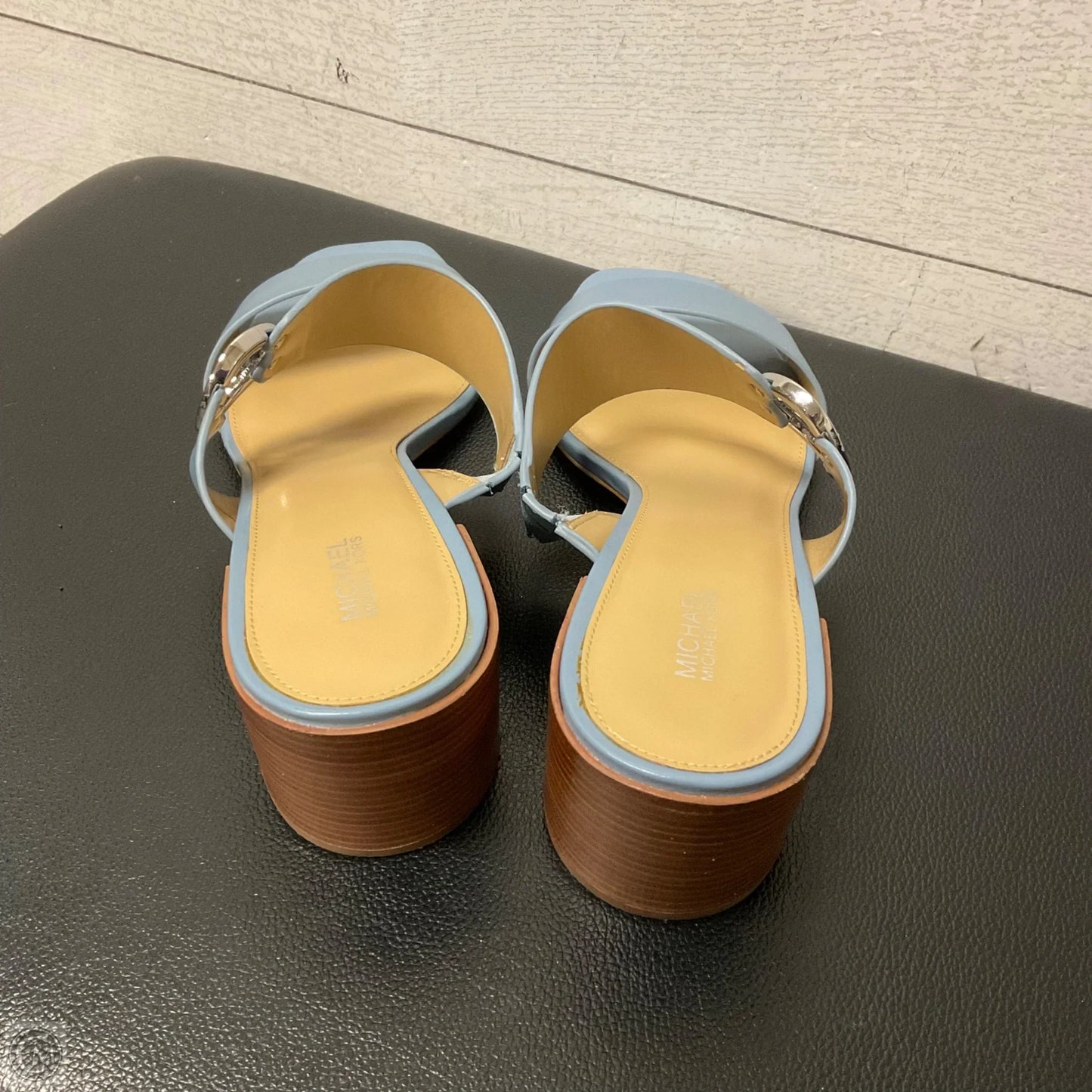 Sandals Designer By Michael Kors In Blue, Size: 10