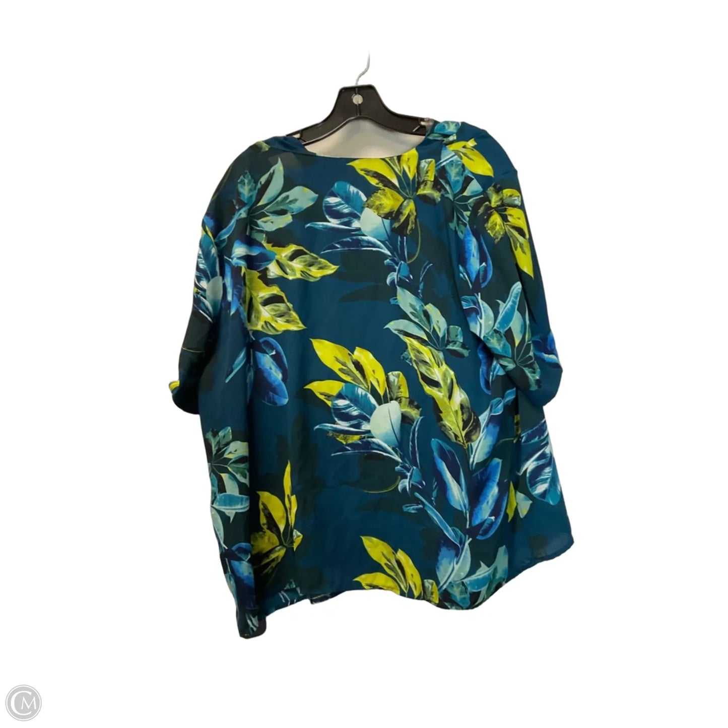 Top Short Sleeve Basic By Worthington In Blue, Size: Xxl