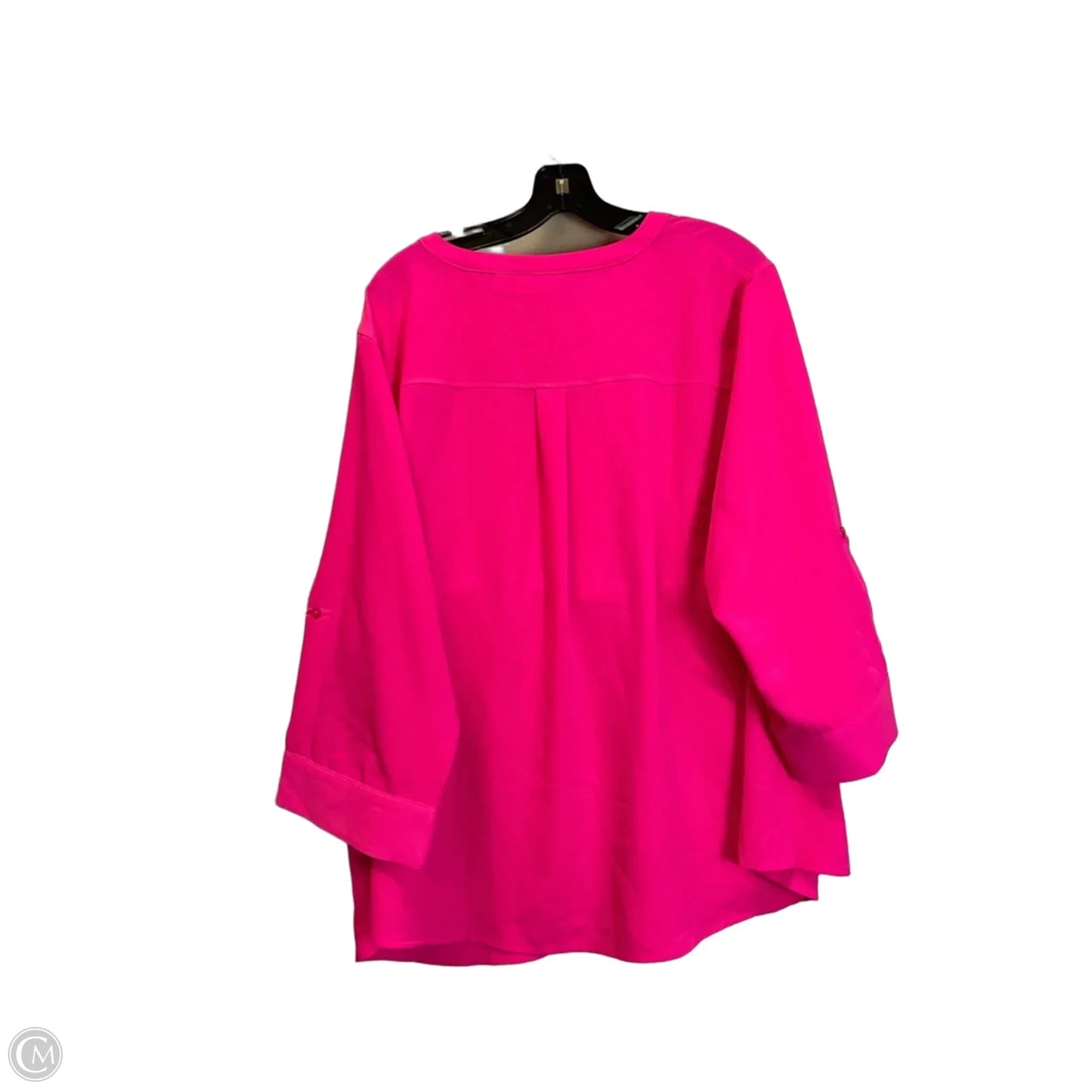 Top Long Sleeve Basic By Belle By Kim Gravel In Pink, Size: 2x