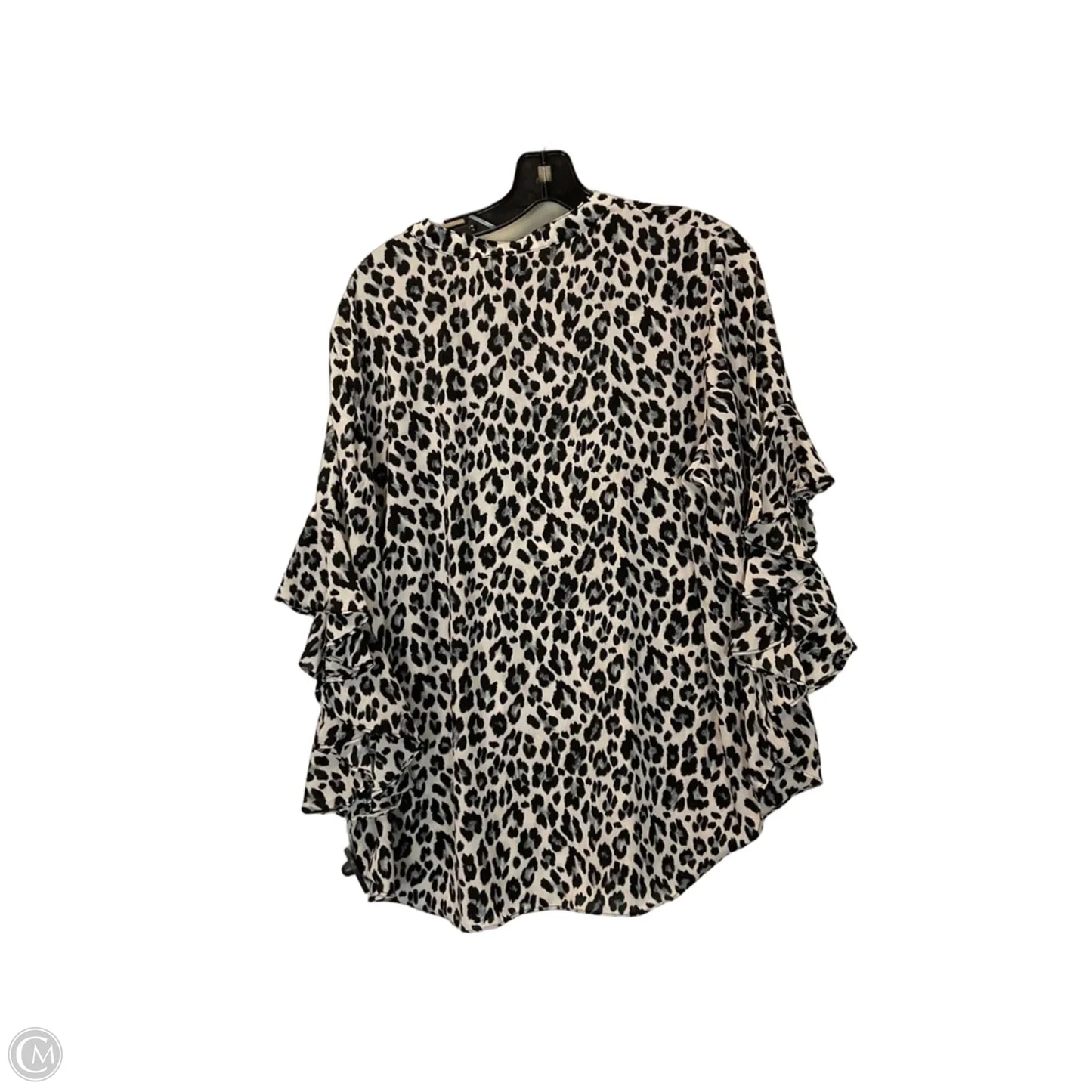 Top Long Sleeve Basic By Vince Camuto In Animal Print, Size: 2x