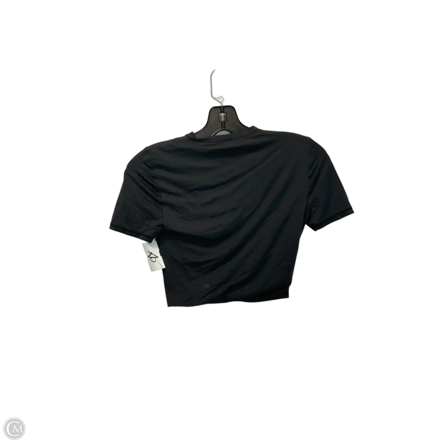 Athletic Top Short Sleeve By Lululemon In Black, Size: Xs