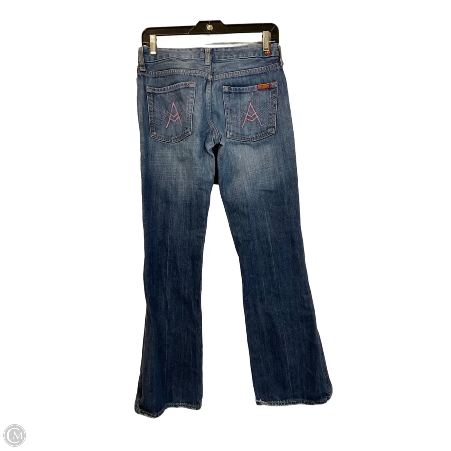 Jeans Boot Cut By 7 For All Mankind In Blue Denim, Size: 6