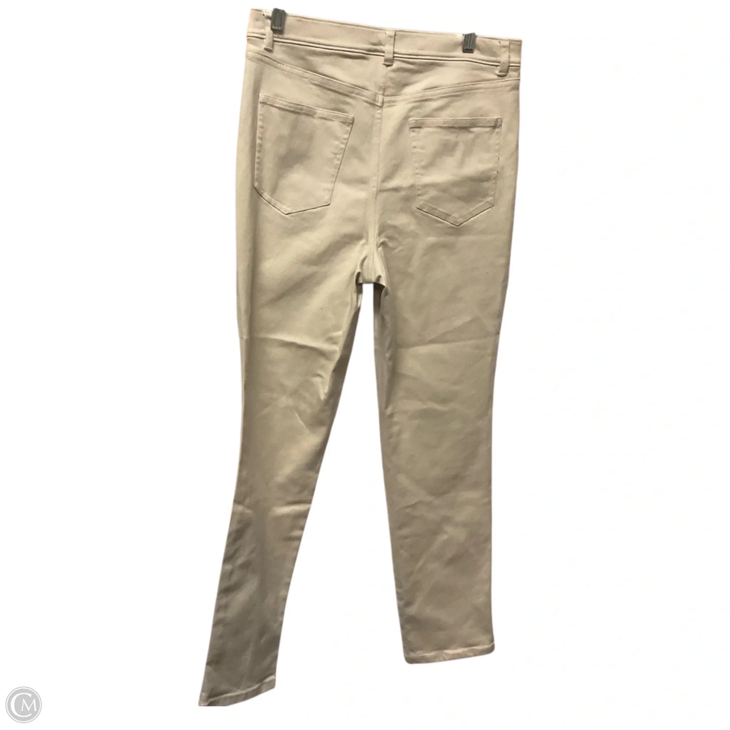 Jeans Straight By Brooks Brothers In Cream Denim, Size: 10