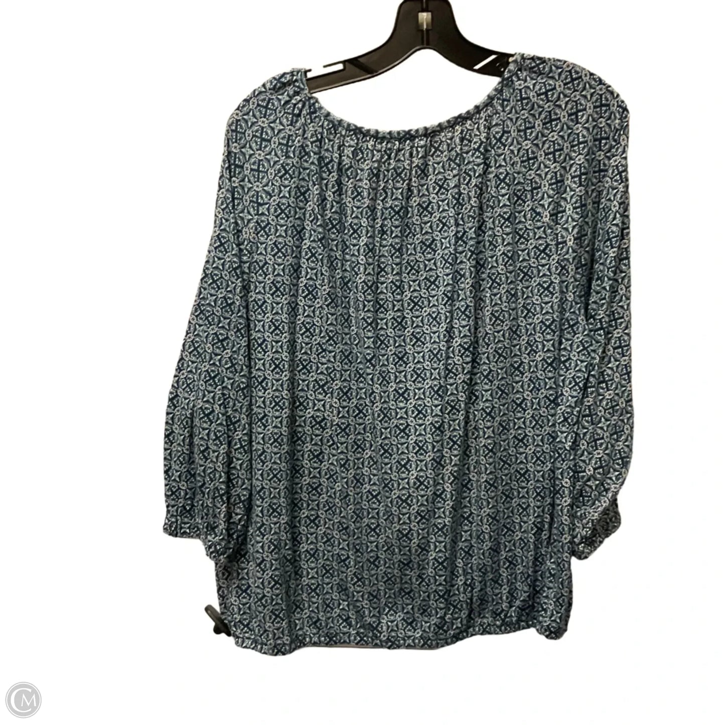 Top Long Sleeve By Michael By Michael Kors In Blue, Size: L