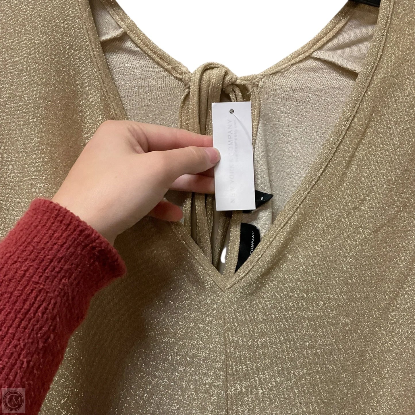 Bodysuit By New York And Co In Gold, Size: Xl