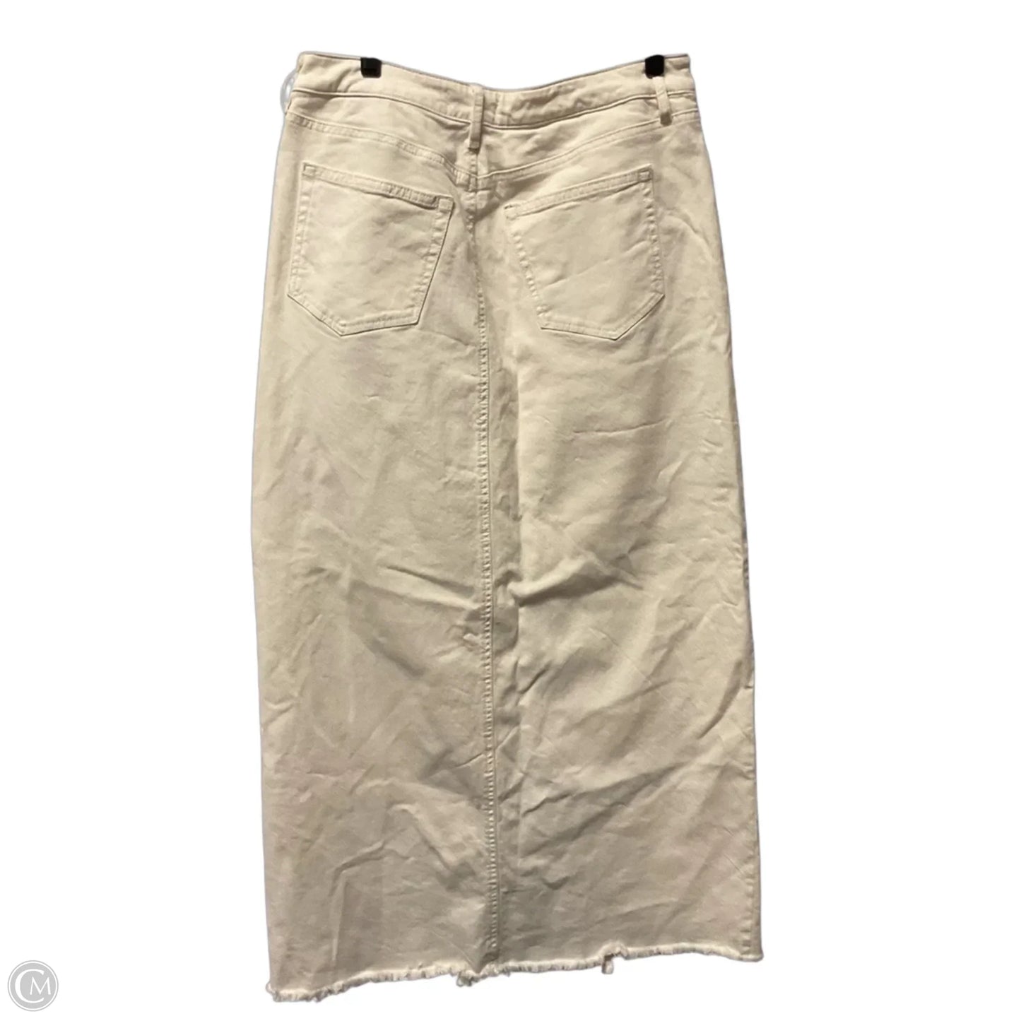 Skirt Maxi By Loft In White Denim, Size: 10