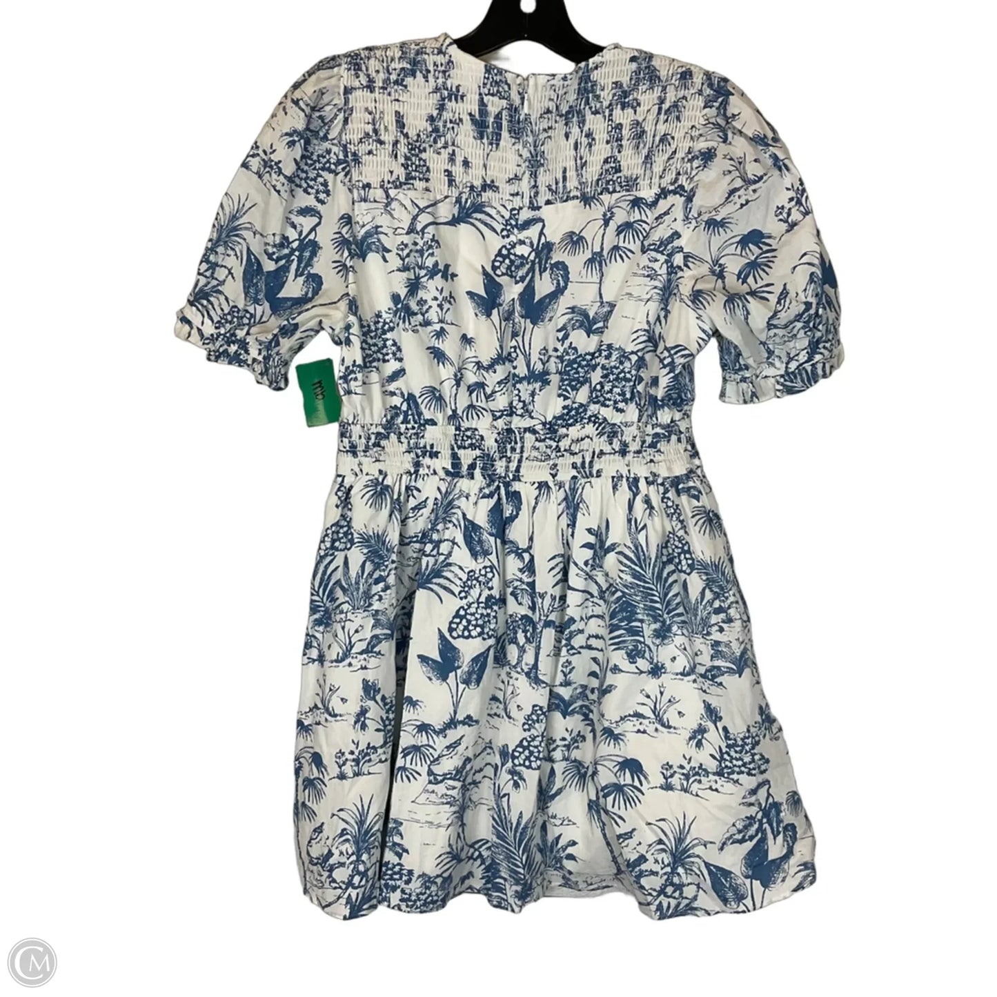 Dress Casual Short By Storia In Blue & White, Size: M