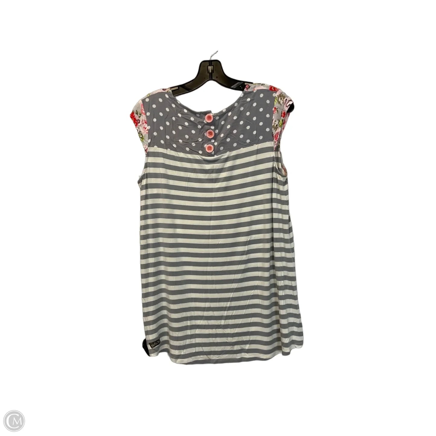Top Sleeveless By Matilda Jane In Grey, Size: M