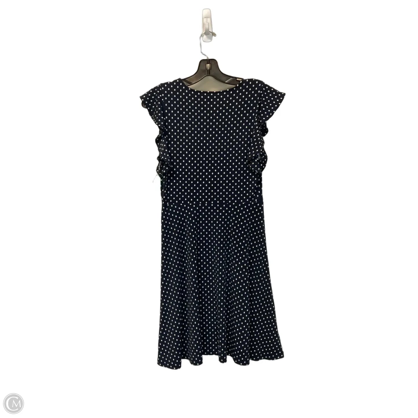 Dress Casual Midi By Ann Taylor In Polkadot Pattern, Size: Xs