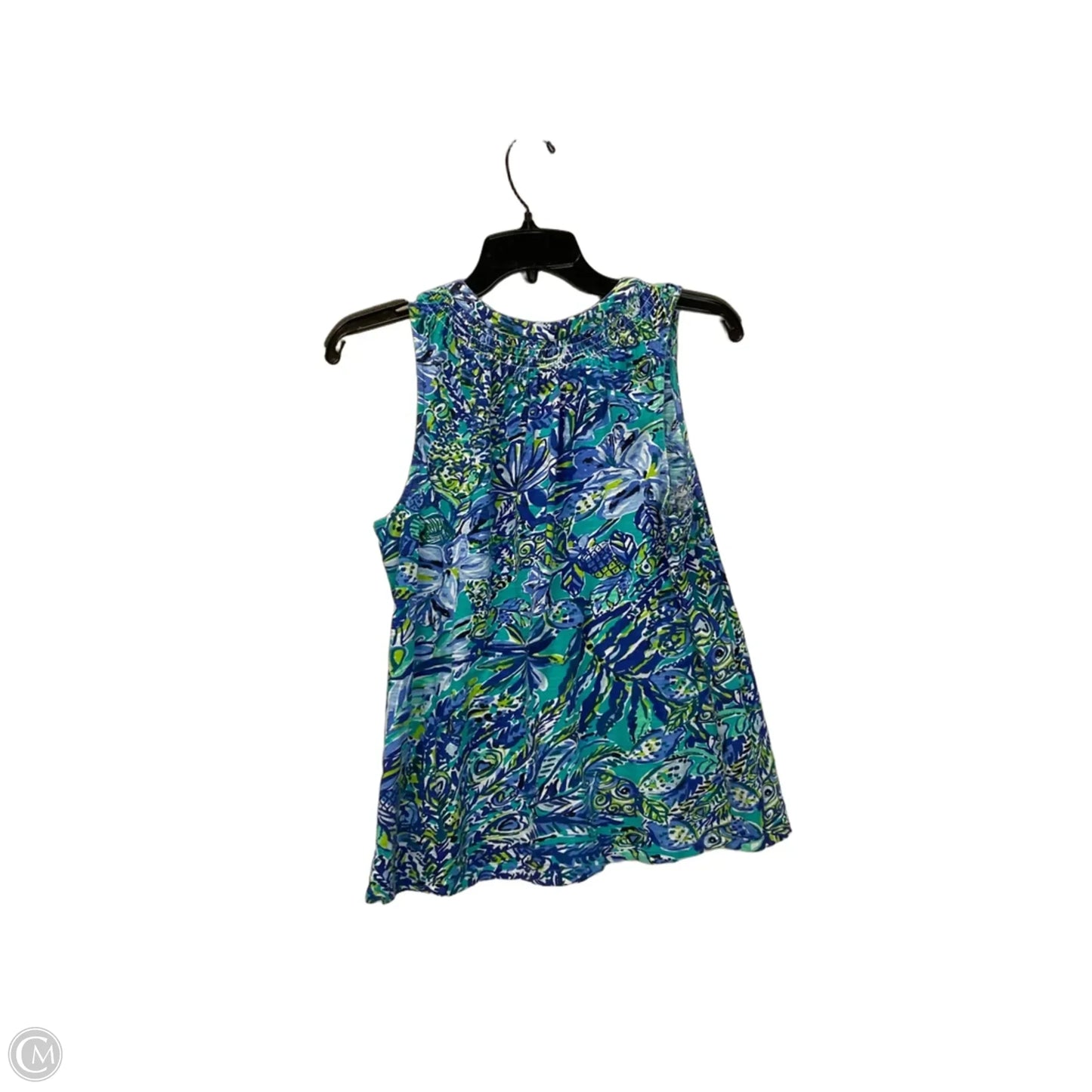 Top Sleeveless Designer By Lilly Pulitzer In Blue & Green, Size: M