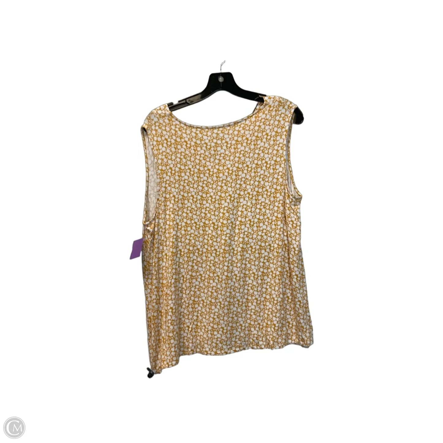Top Sleeveless Basic By Croft And Barrow In Yellow, Size: Xl