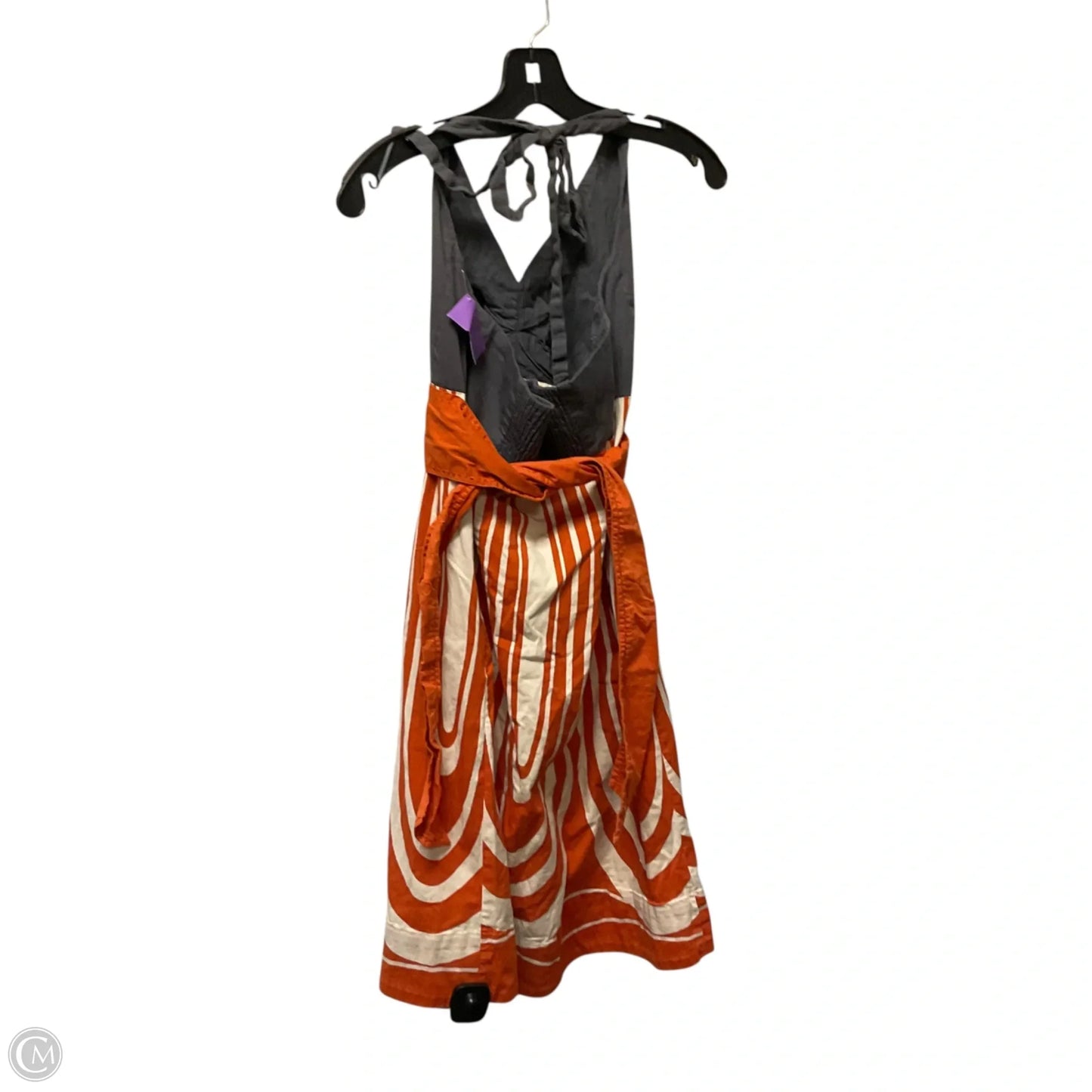 Dress Casual Midi By Maeve In Grey & Orange, Size: 10