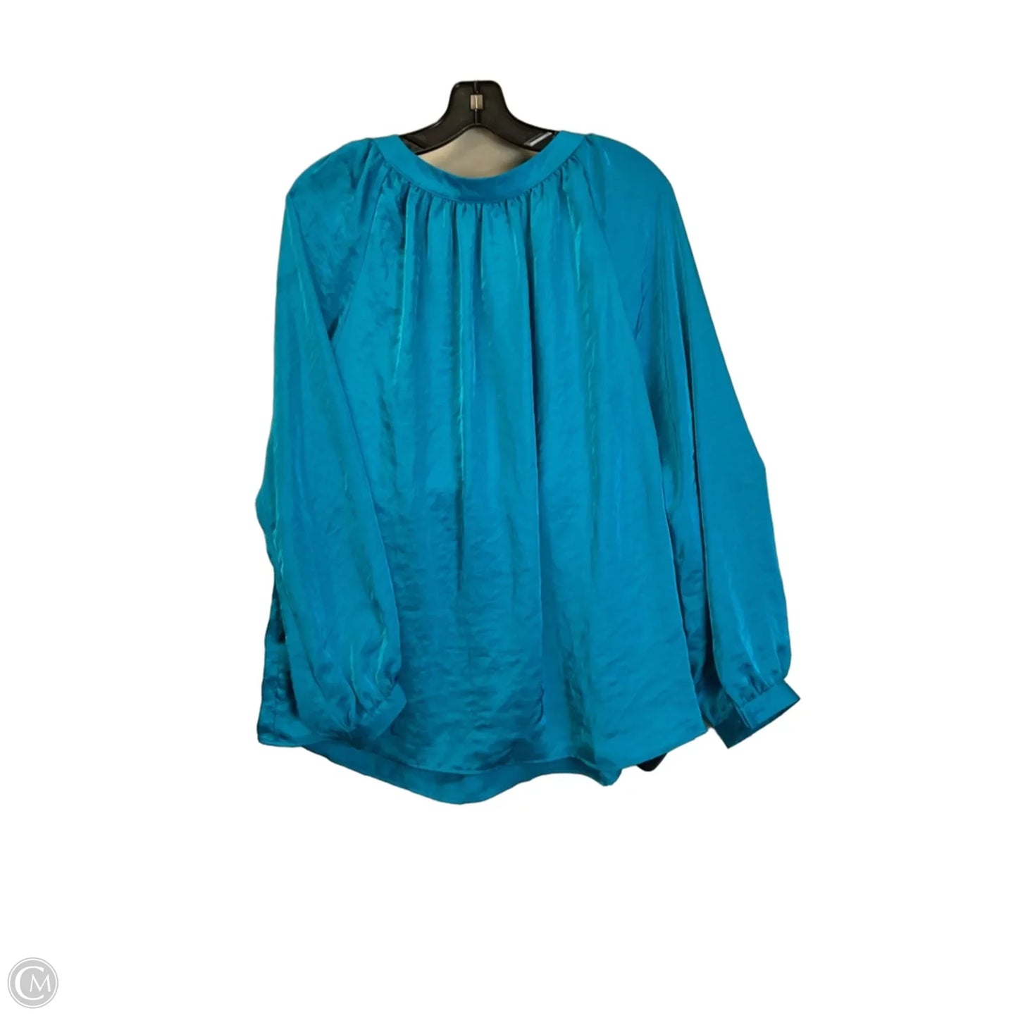 Top Long Sleeve By Michael By Michael Kors In Blue, Size: 10