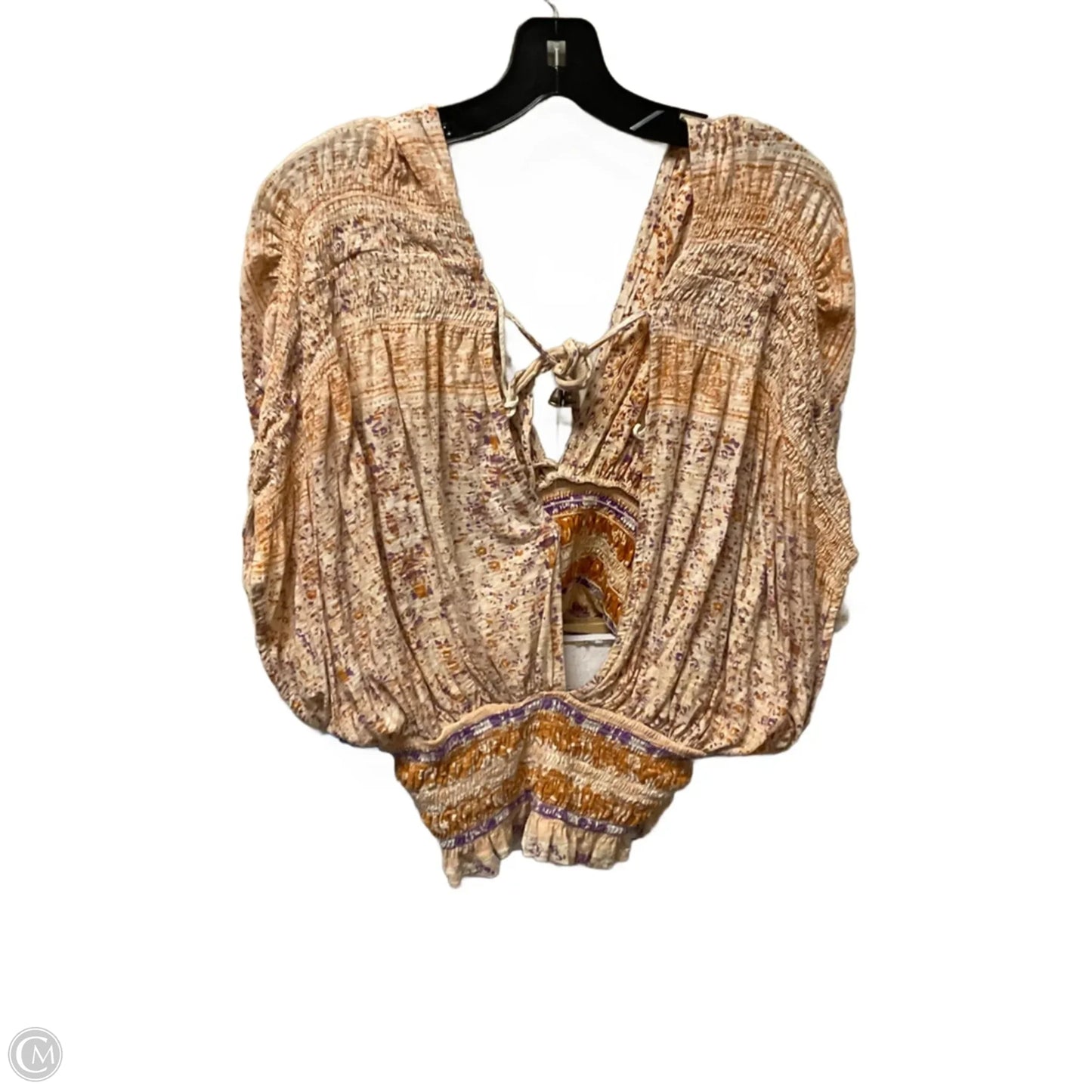 Top Sleeveless By Free People In Orange & Tan, Size: L