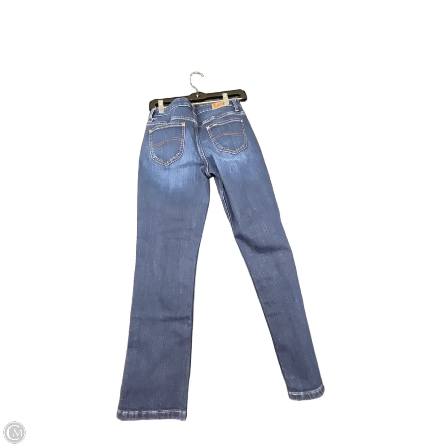 Jeans Straight By Lee In Blue Denim, Size: 4