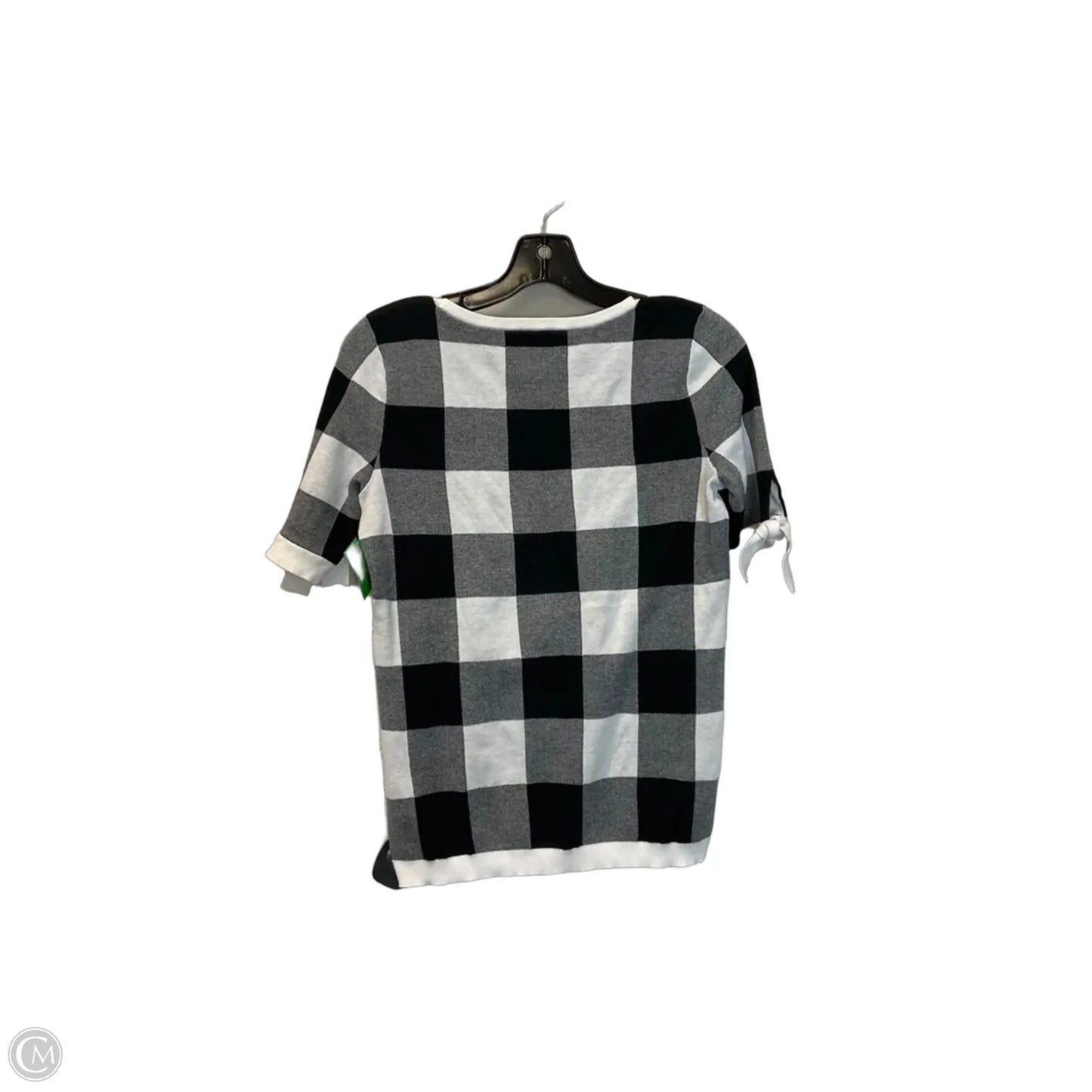 Top Short Sleeve By Talbots In Black & White, Size: Xs