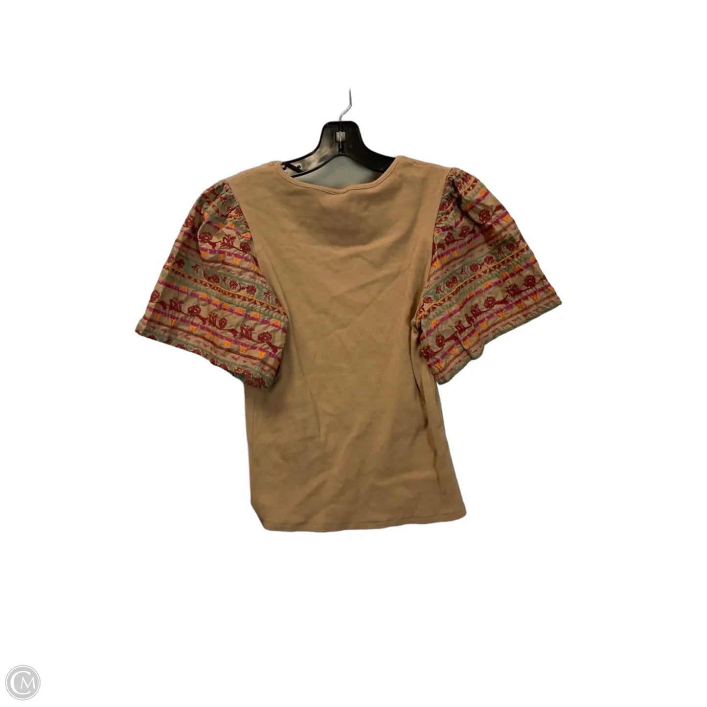 Top Short Sleeve By Dolan Left Coast In Brown & Red, Size: M