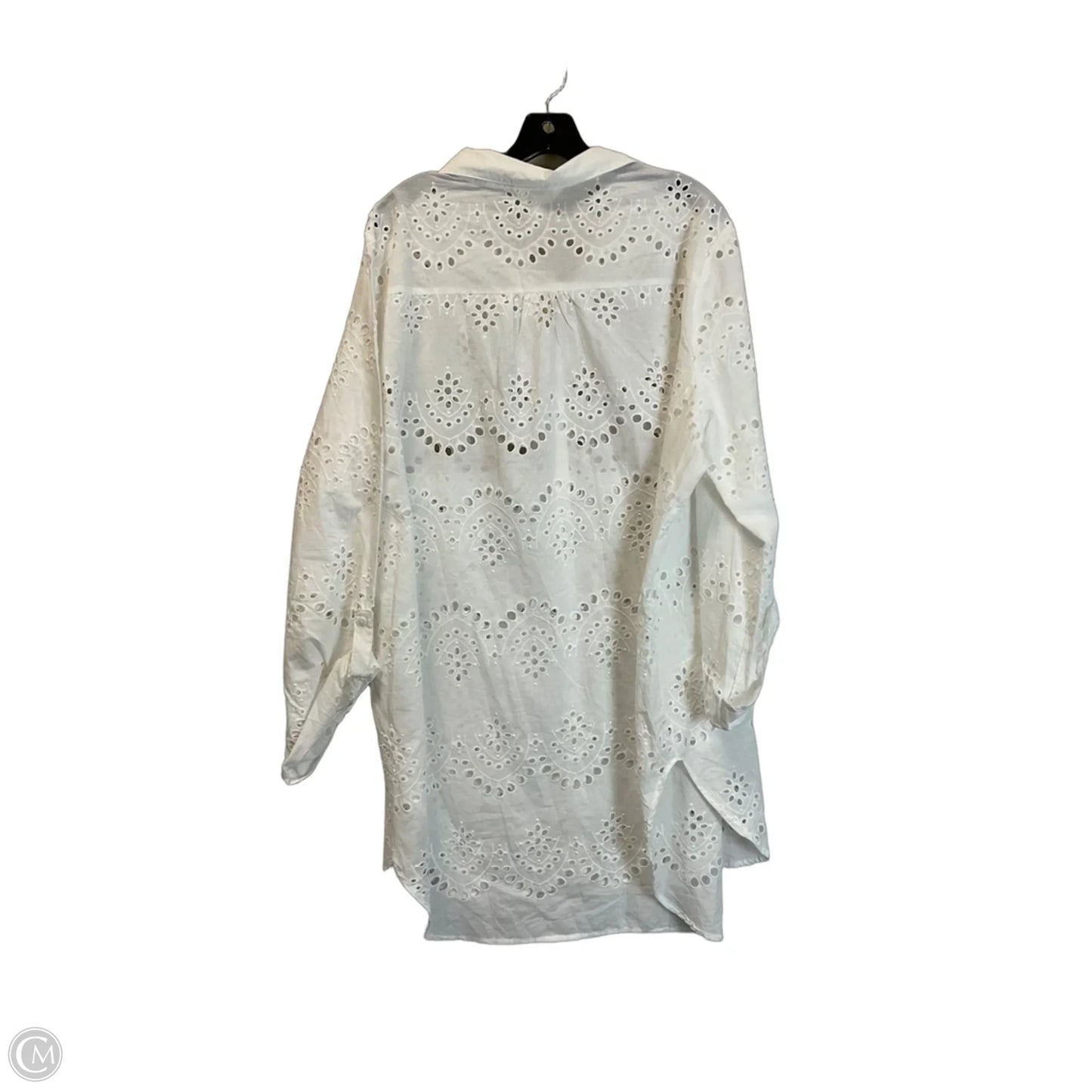 Top Long Sleeve Basic By Adiva In White, Size: 2x