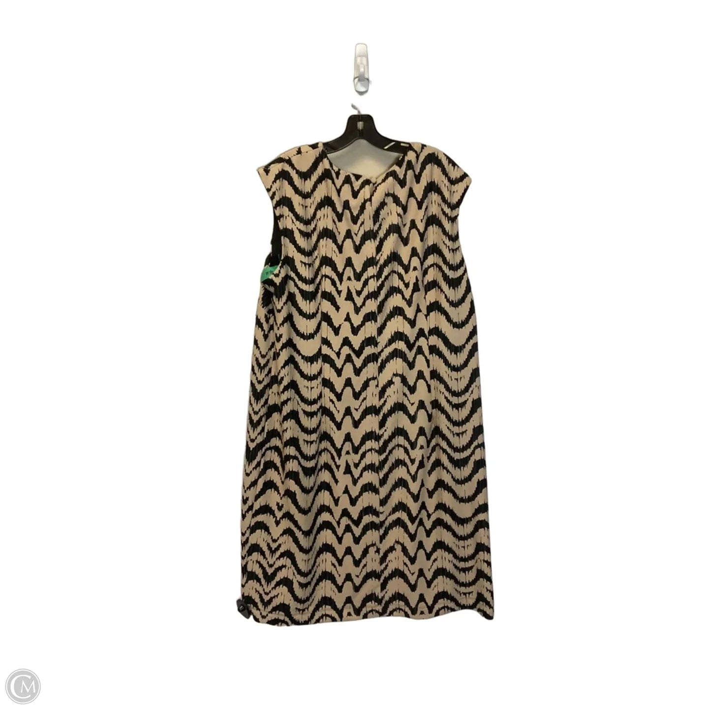 Dress Casual Midi By Karin Stevens In Tan, Size: 2x