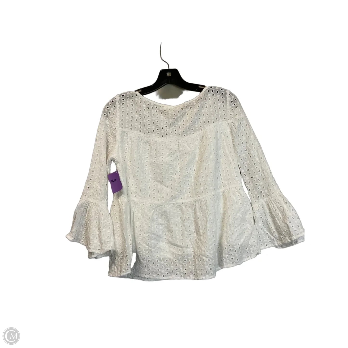 Top Long Sleeve By Mustard Seed In White, Size: S