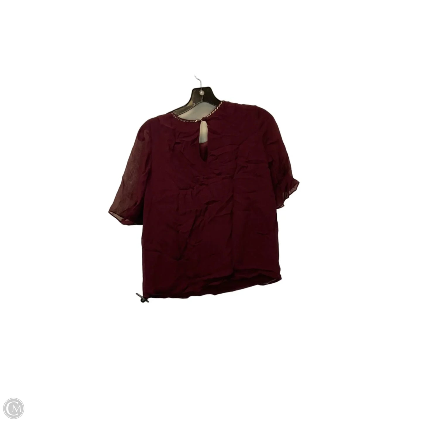 Top Short Sleeve By French Connection In Maroon, Size: 4