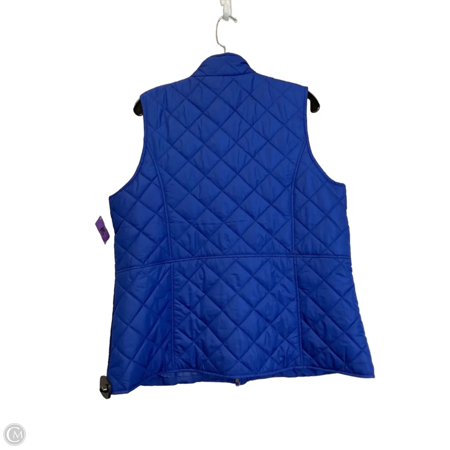 Vest Puffer & Quilted By Kim Rogers In Blue, Size: Xl
