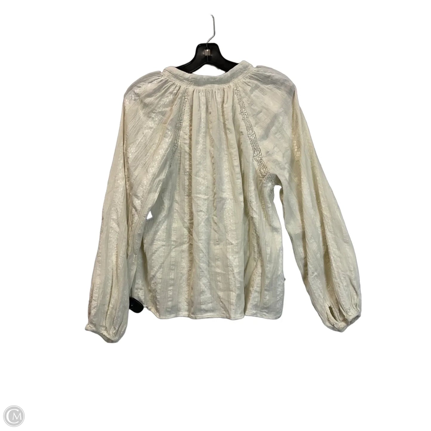 Top Long Sleeve By Universal Thread In Cream, Size: M