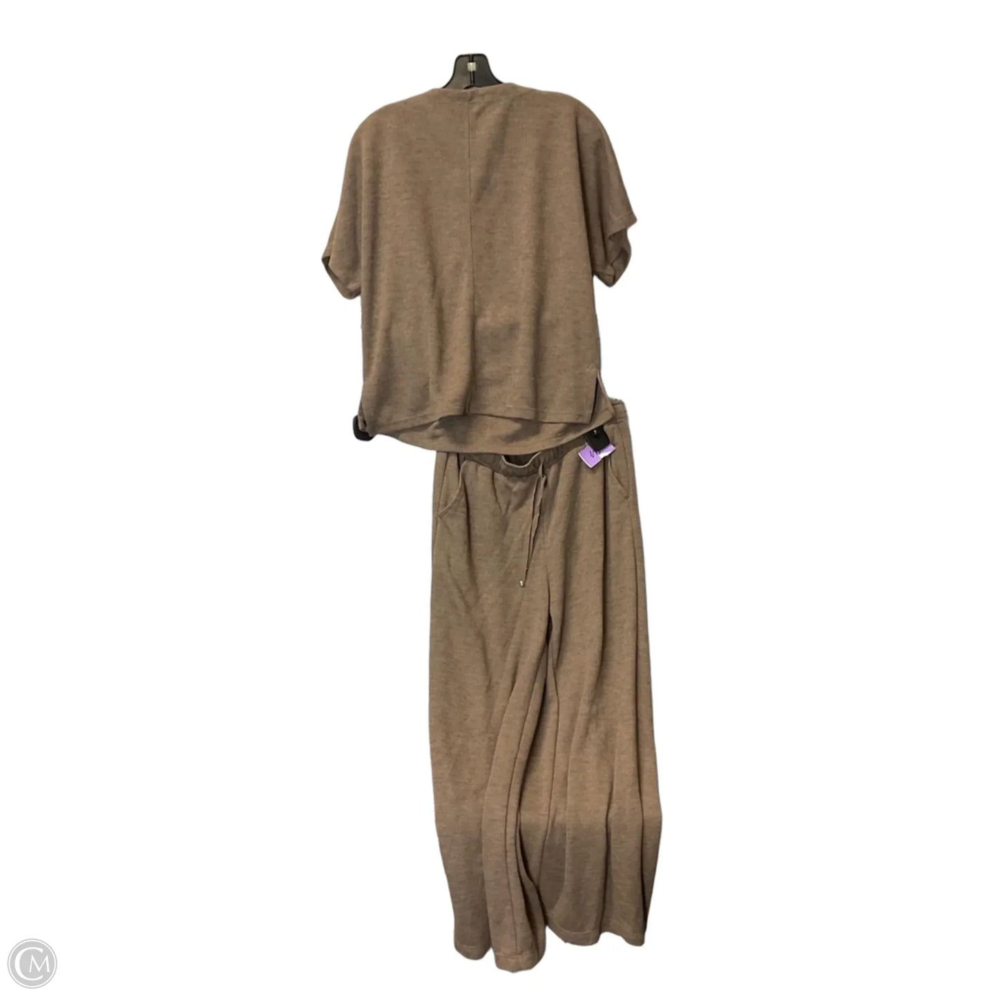 Top 2pc Short Sleeve By Max Studio In Brown, Size: M