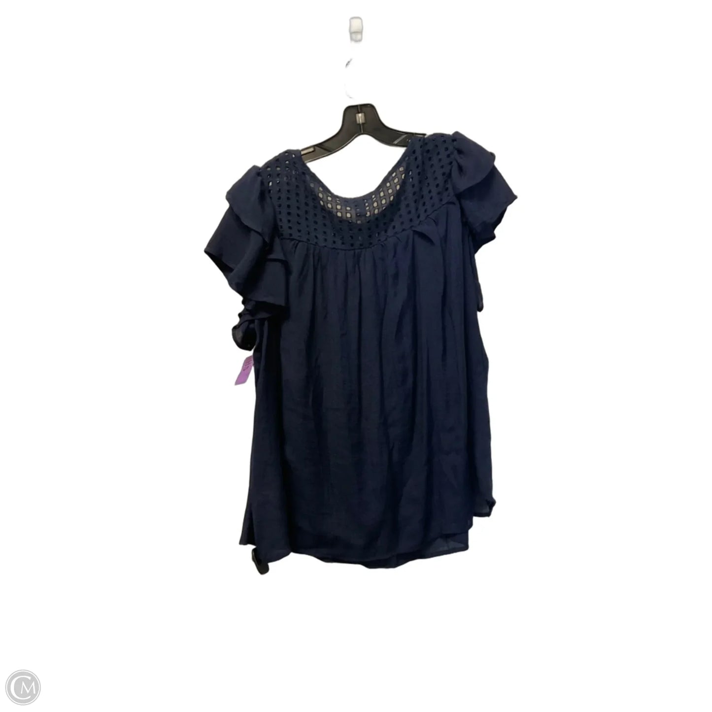 Top Short Sleeve By By Design In Navy, Size: Xl