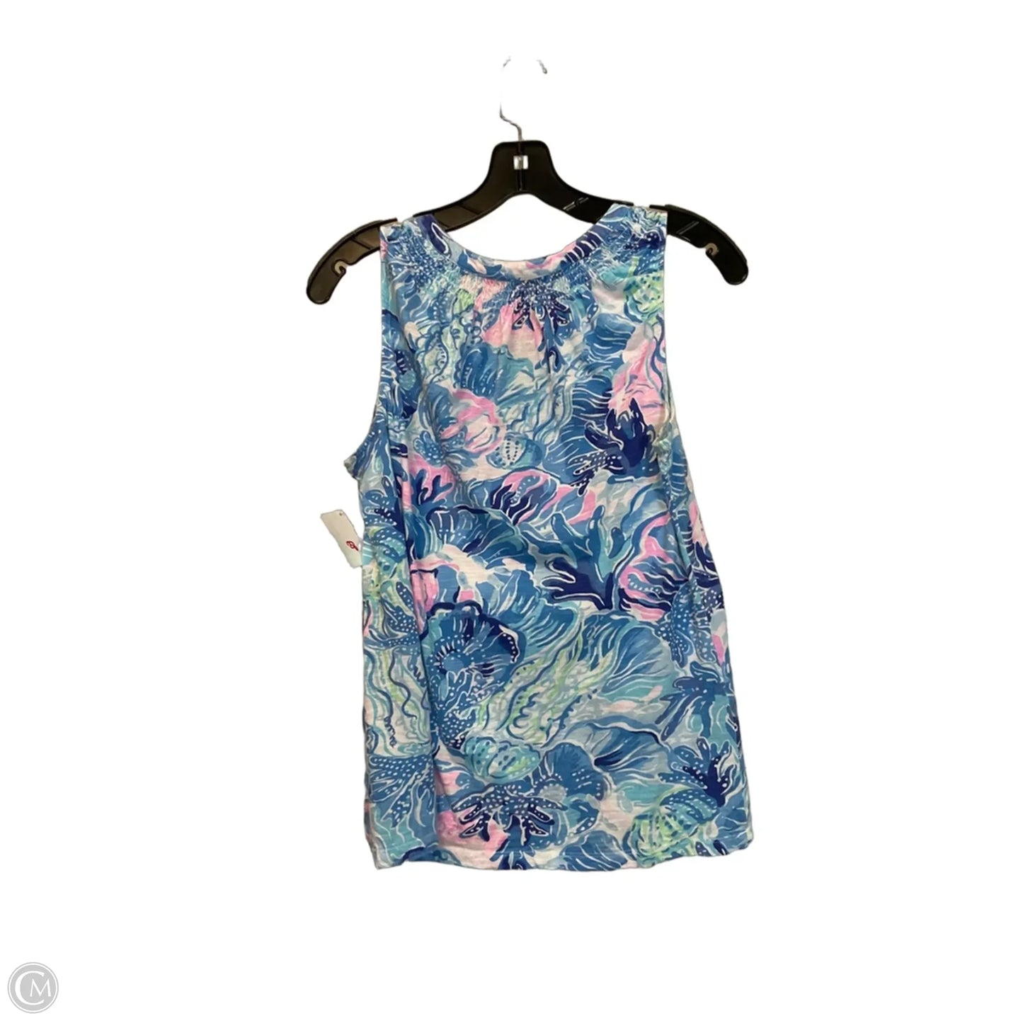 Top Sleeveless Designer By Lilly Pulitzer In Blue & Pink, Size: M