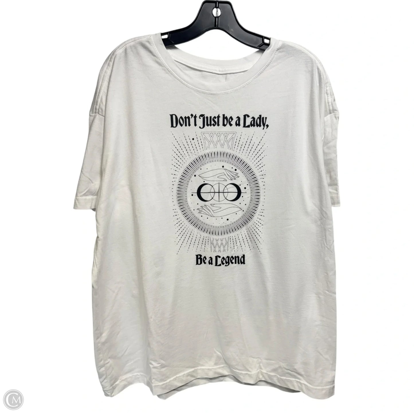 Athletic Top Short Sleeve By Nike Apparel In White, Size: L