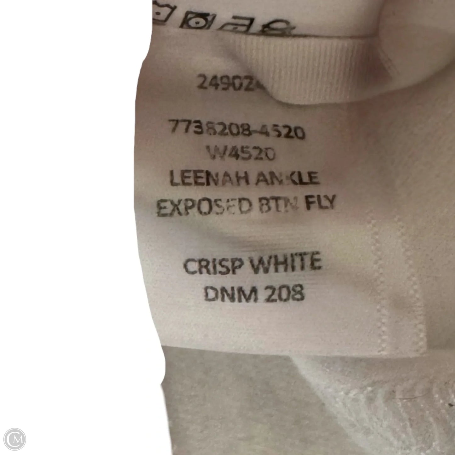 Leenah Ankle Exposed Button Fly Jeans By Paige In Crisp White Denim, Size: 8 (29)