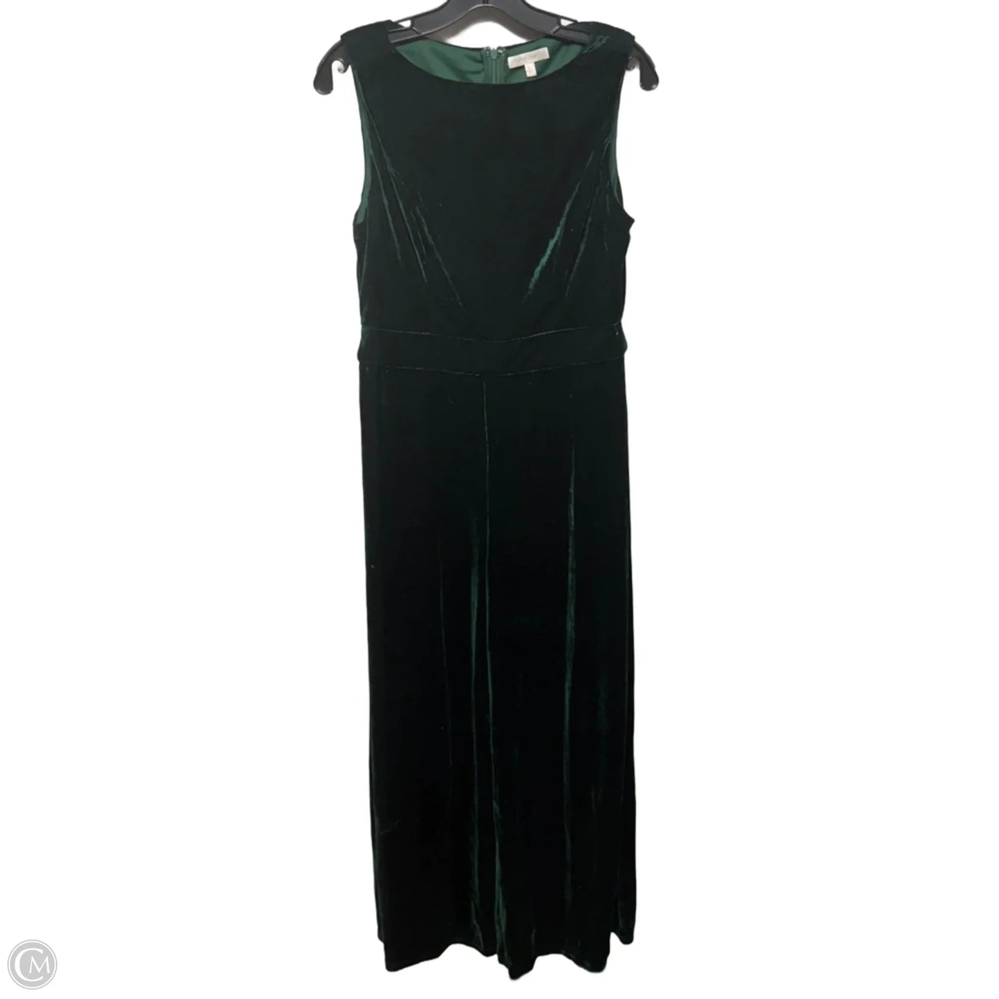Final Touches Velvet Wide Leg Jumpsuit By Flying Tomato In Green, Size: L