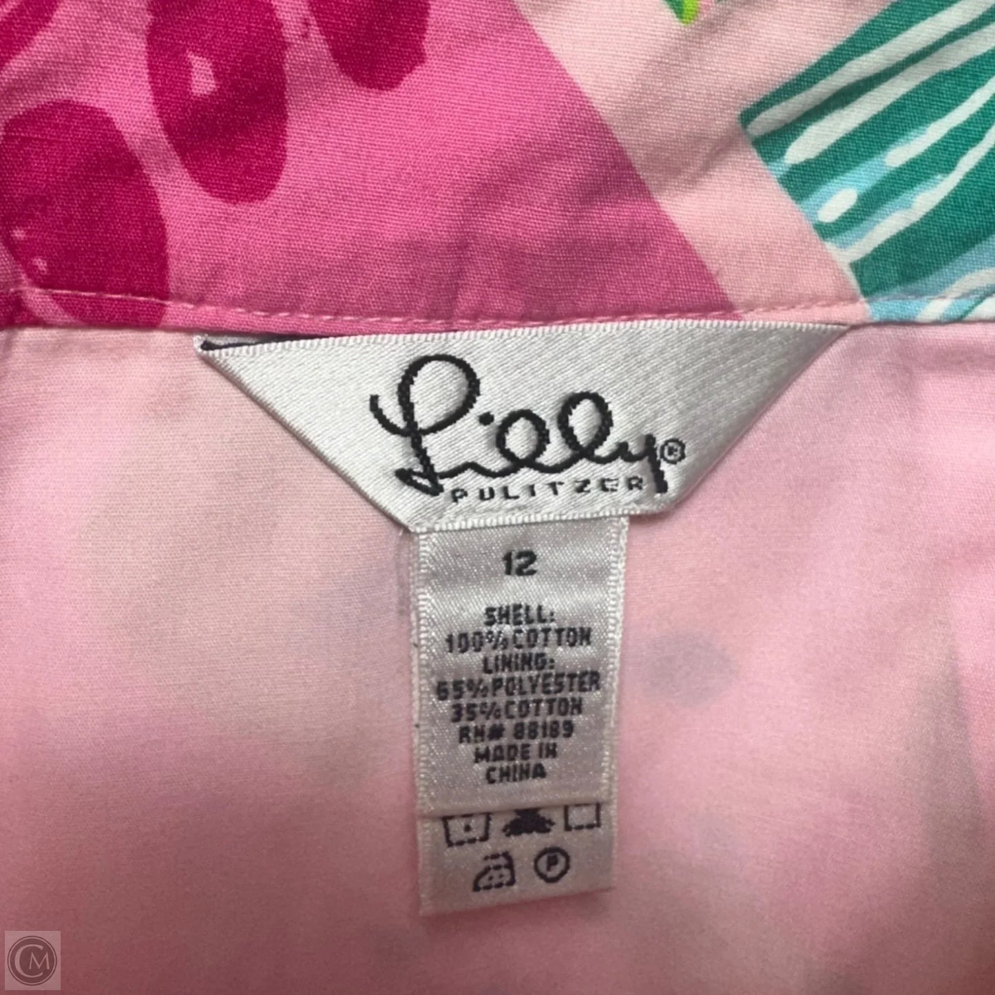 Vintage Patchwork Heart Pocket Skirt Designer By Lilly Pulitzer In Floral Print, Size: 12