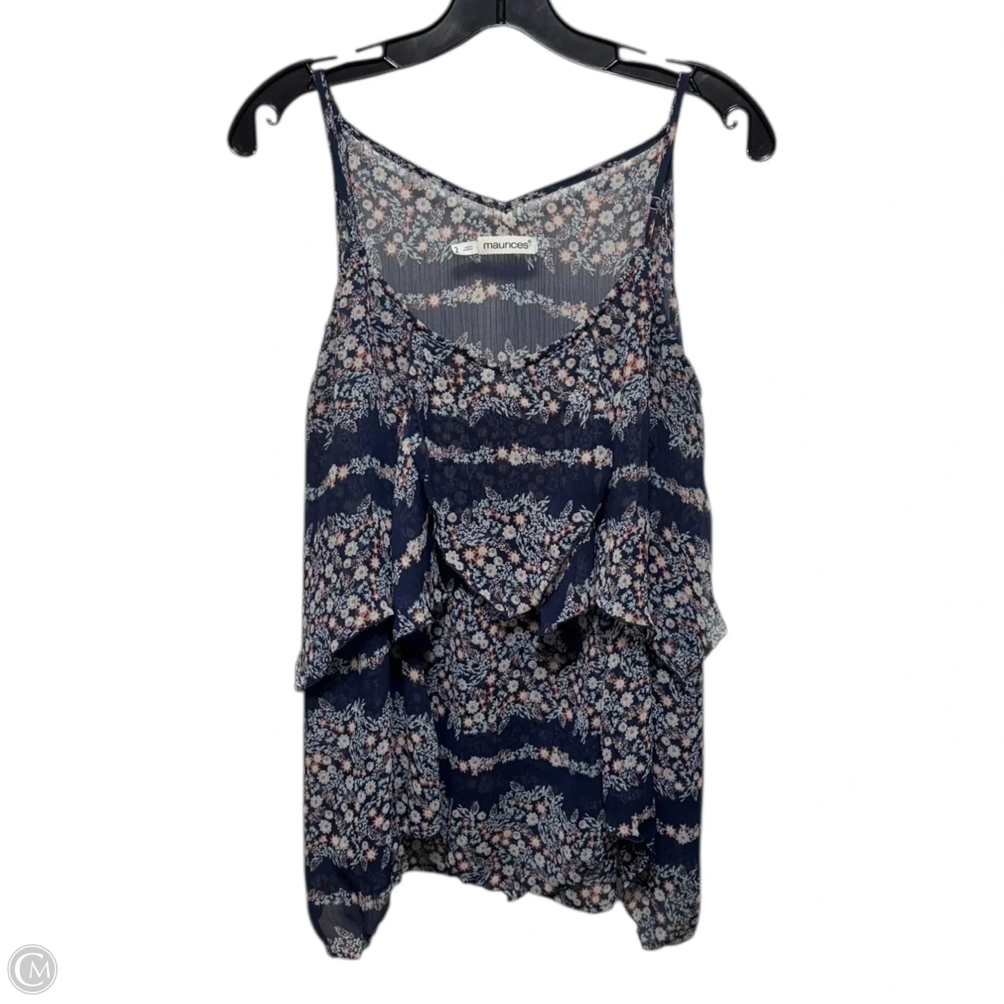 Top Sleeveless By Maurices In Floral Print, Size: 2X