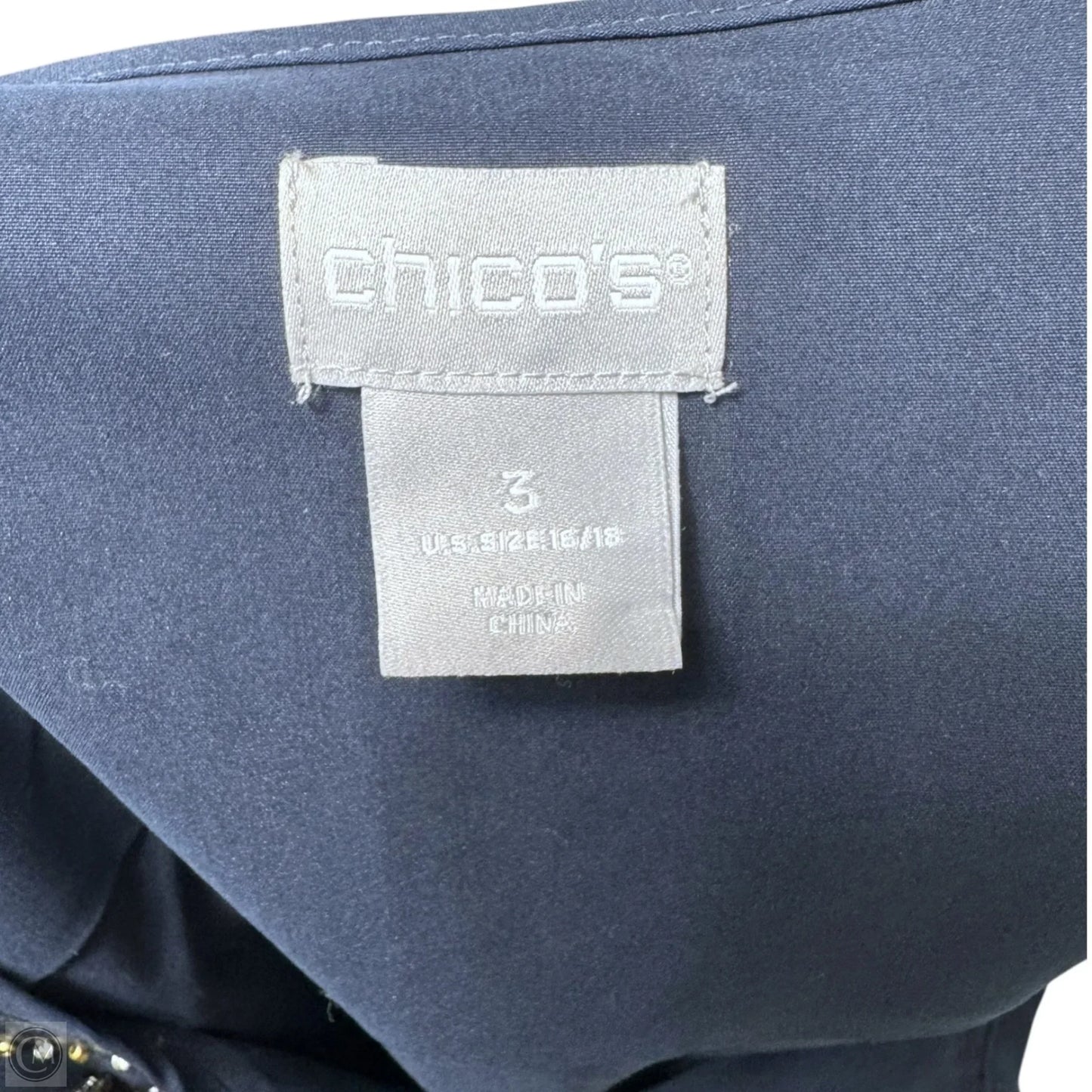 Dress Casual Midi By Chicos In Navy, Size: Xl