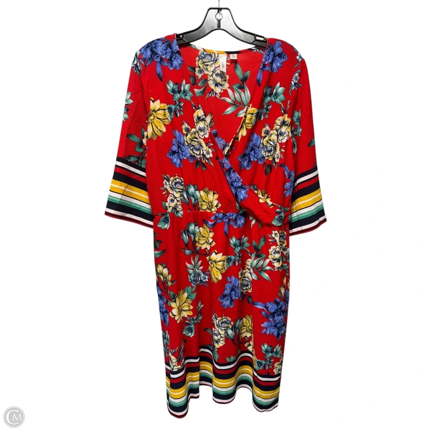 Dress Casual Midi By Tacera In Floral Print, Size: Xl