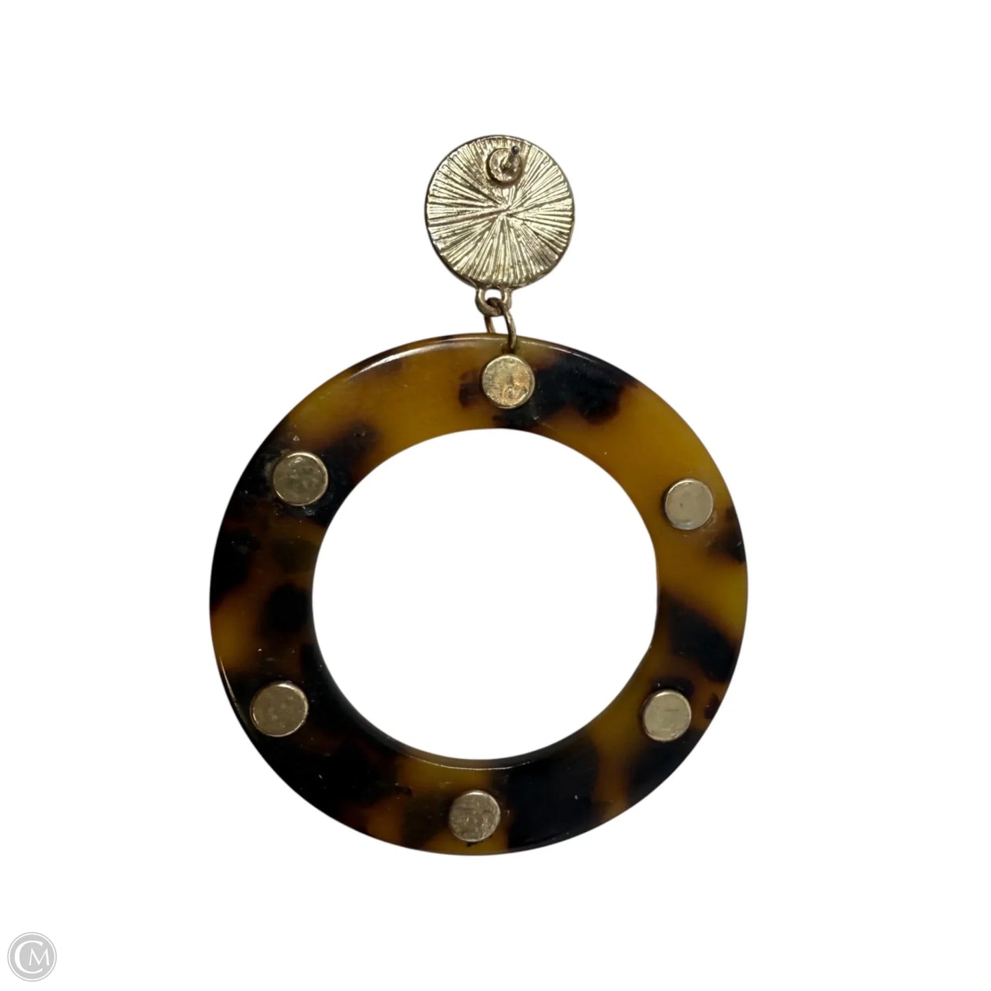 Tortoiseshell Hoop Dangle Earrings