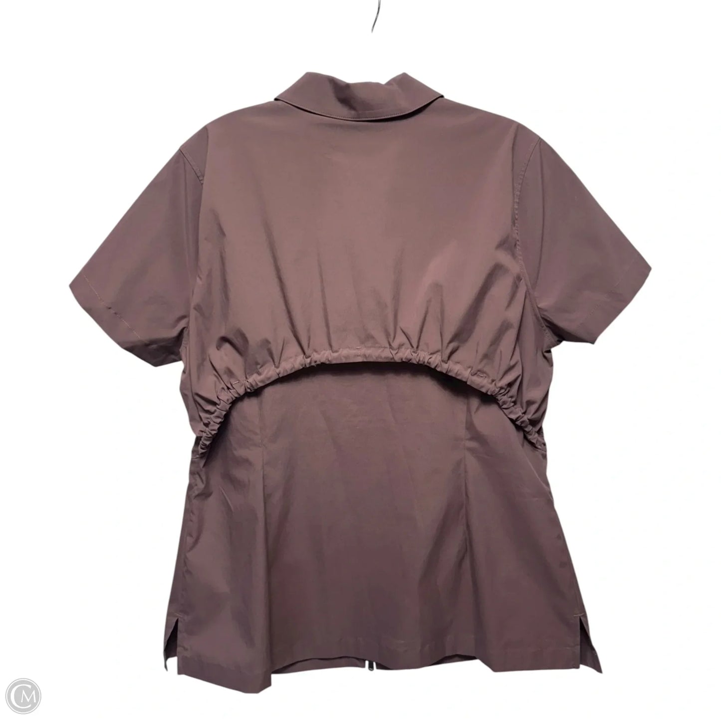 Short Sleeve Athletic Jacket By Athleta In Purple, Size: L