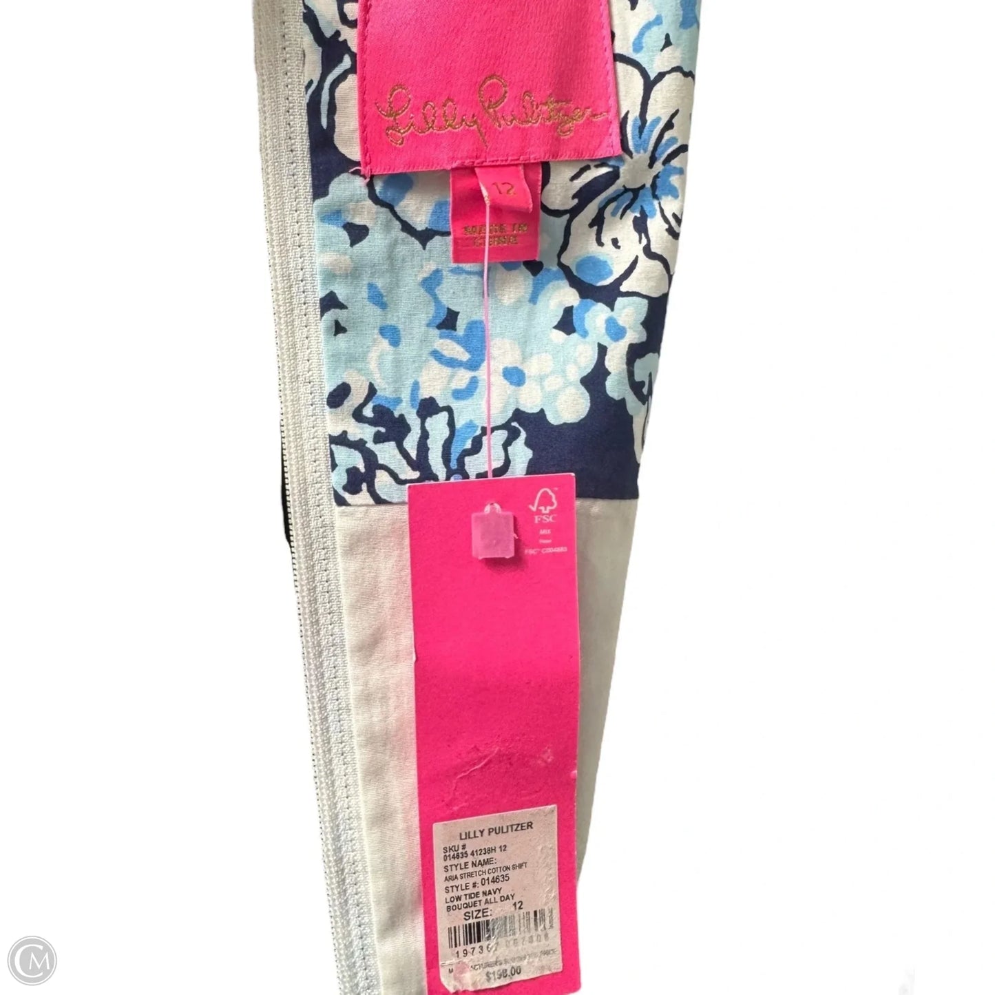 Aria Shift Dress Designer By Lilly Pulitzer In Floral Print, Size: 12