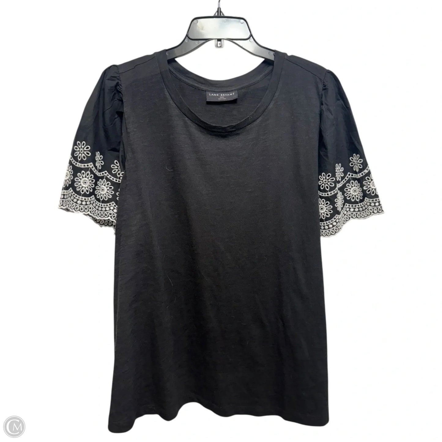 Top Short Sleeve By Lane Bryant In Black, Size: 22/24