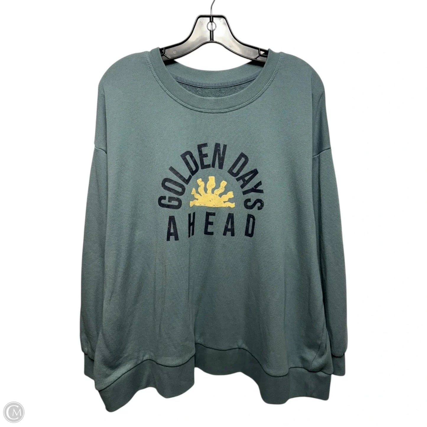 Sweatshirt Crewneck By C And C In Green, Size: 2x
