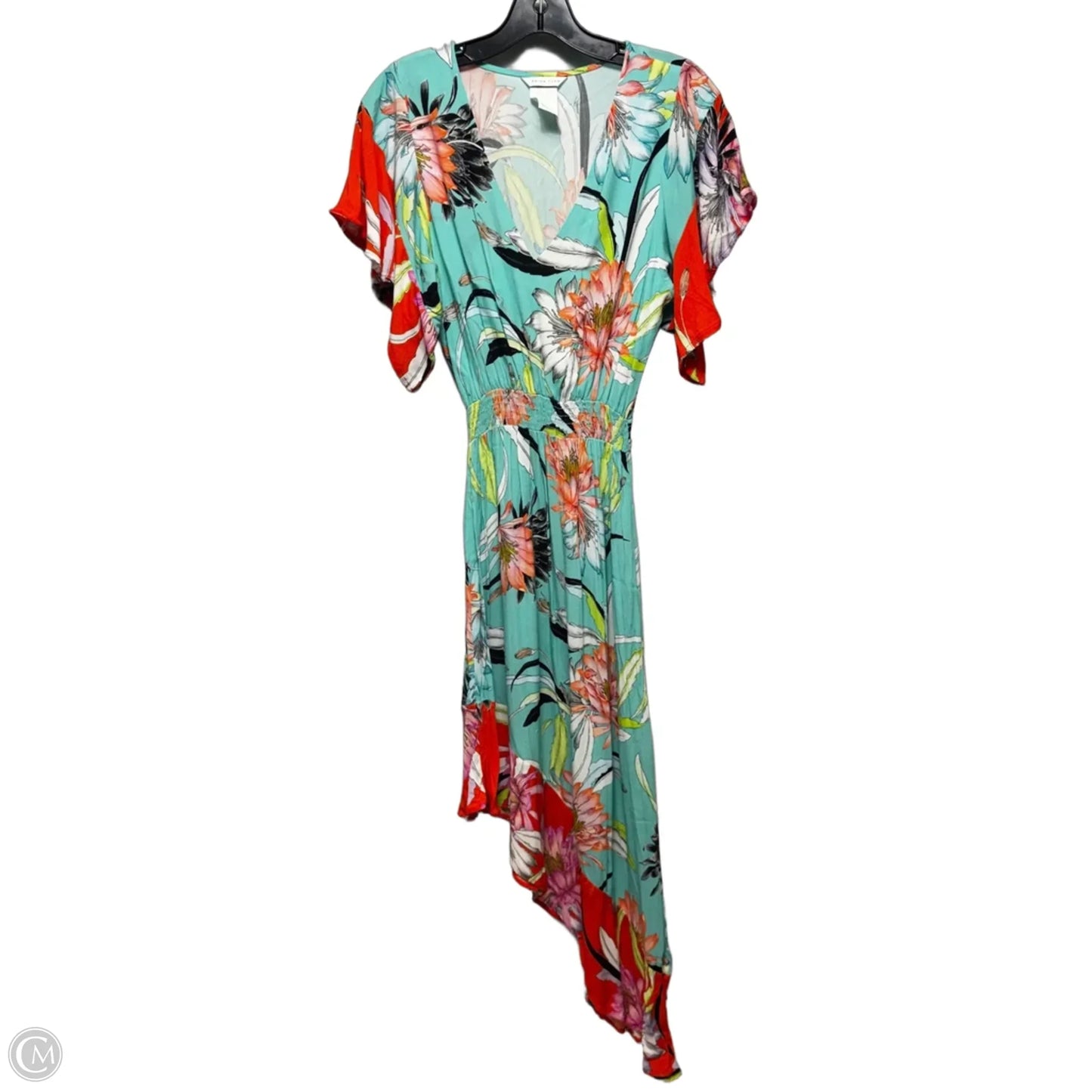 Shangri La Asymmetrical Swim Coverup By Trina By Trina Turk In Floral Print, Size: XS