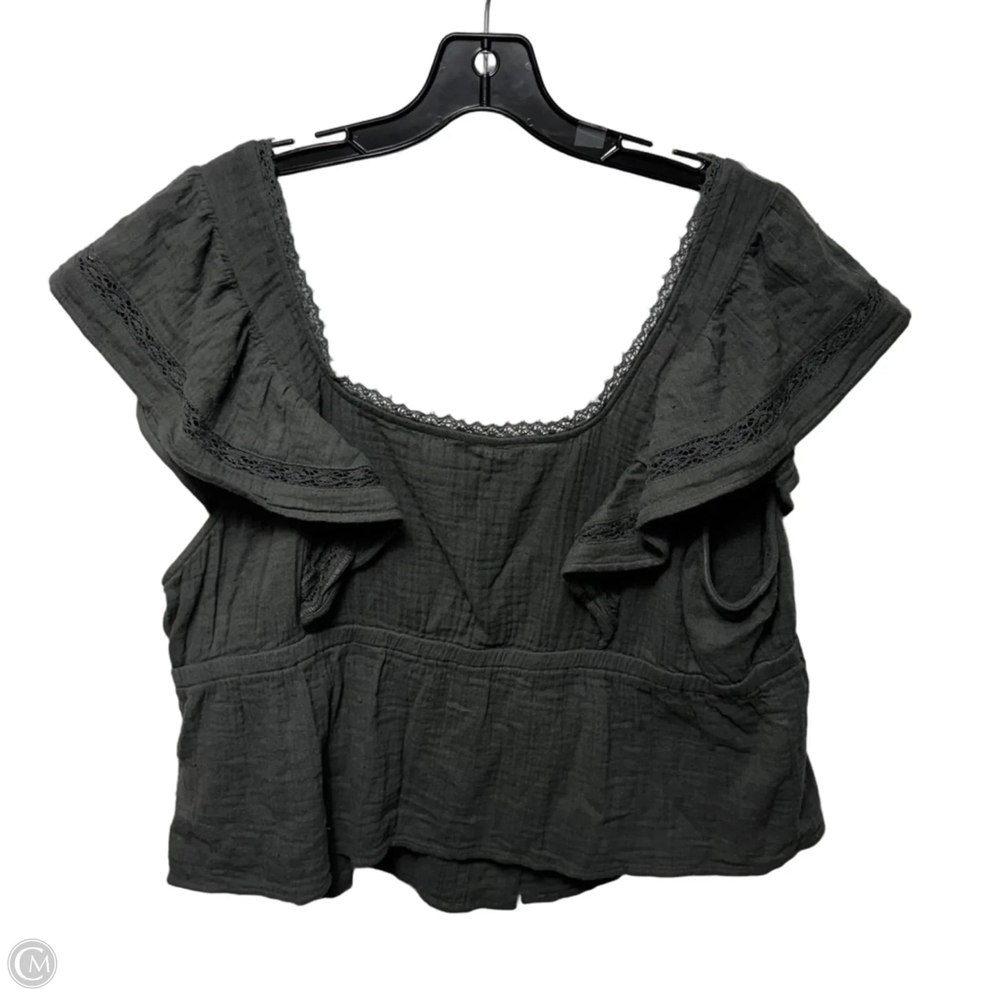 Top Short Sleeve By Aerie In Grey, Size: XXL