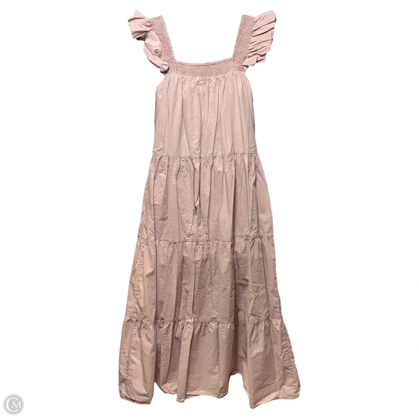 Tiered Ruffle Sleeve Maxi Dress By English Factory In Pink, Size: S