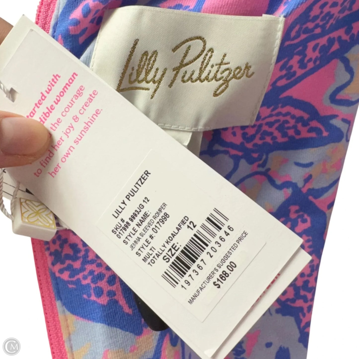 Jemma Romper Dress Designer By Lilly Pulitzer In Floral Print, Size: 12