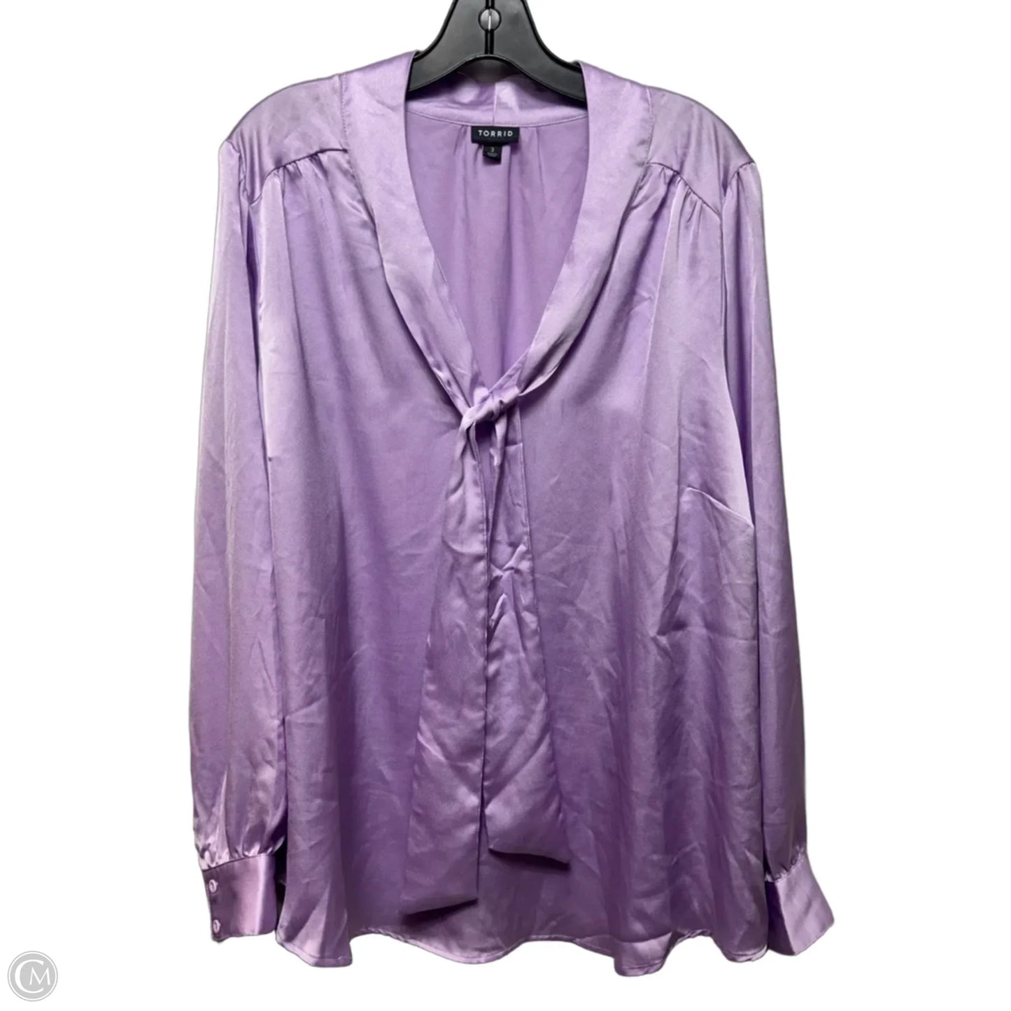 Top Long Sleeve By Torrid In Purple, Size: 3x
